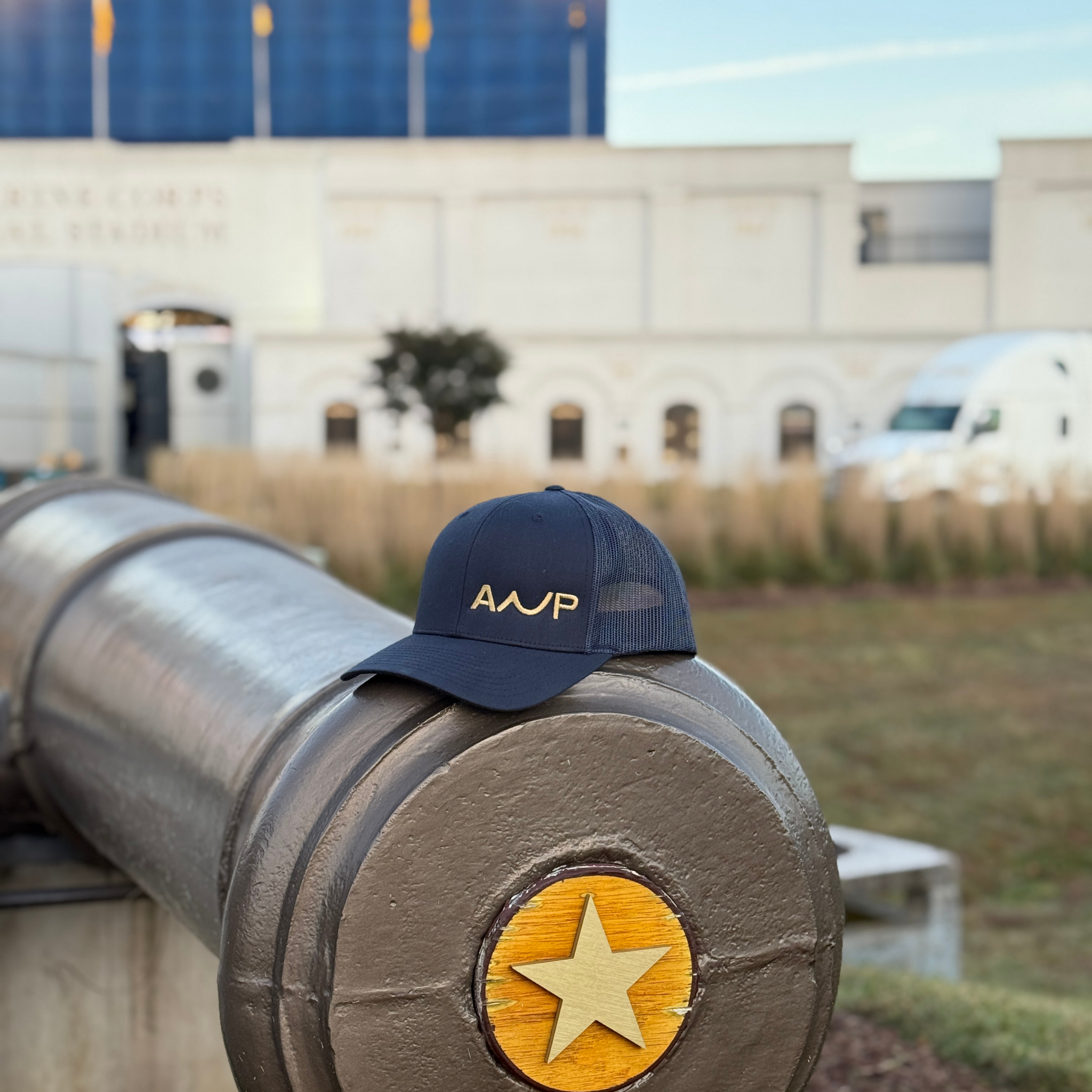 ANP Trucker Hat - Navy with Military Gold