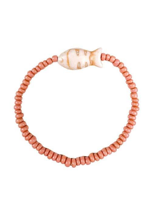 Twine & Twig Blush Fish Bracelet | Coastal Beaded Bracelet