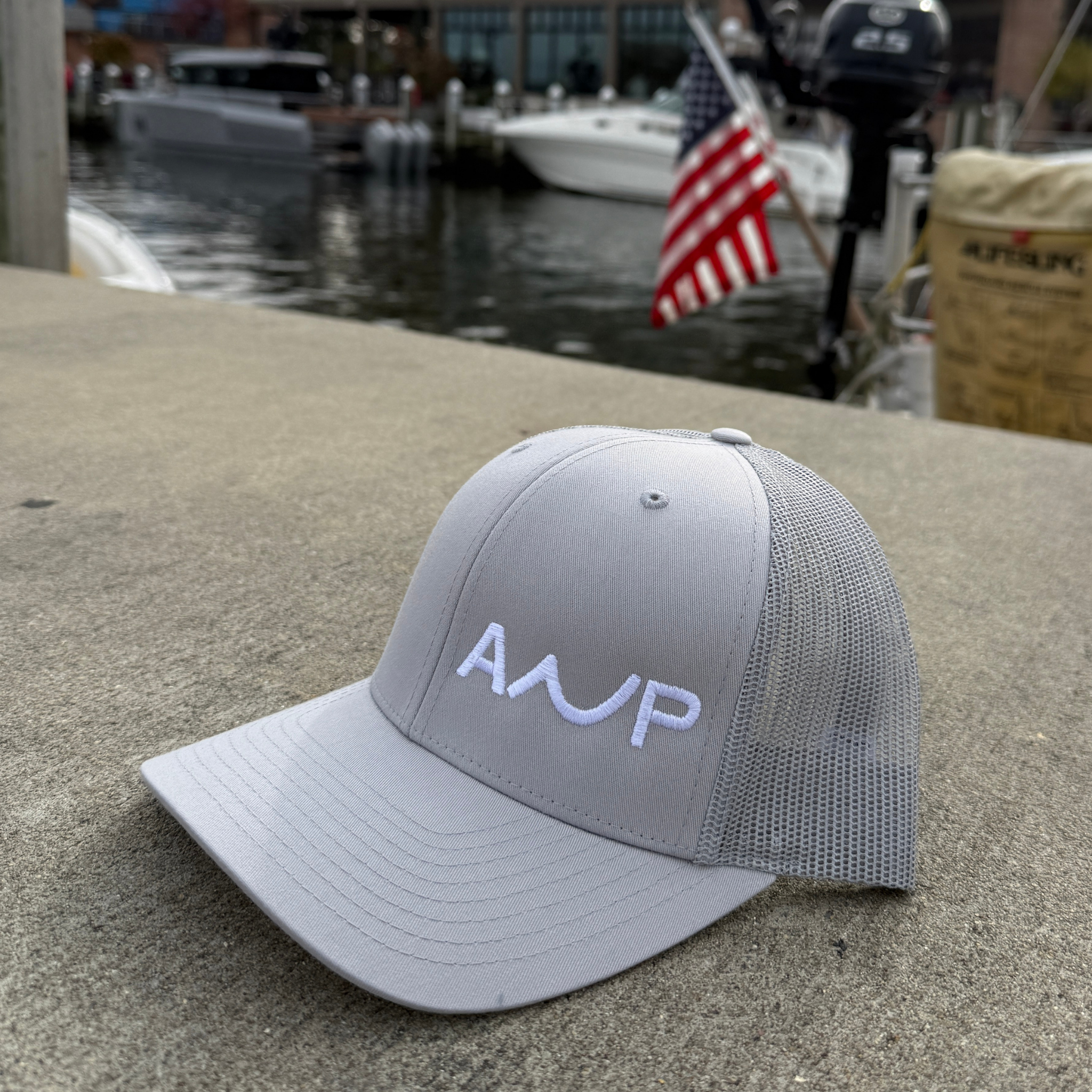 ANP Trucker Hat - Grey with White