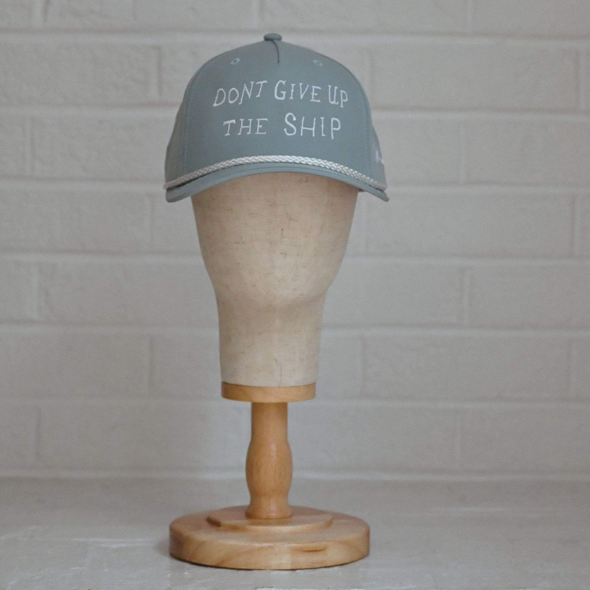 Don’t Give Up the Ship Rope Cap - Light Blue White