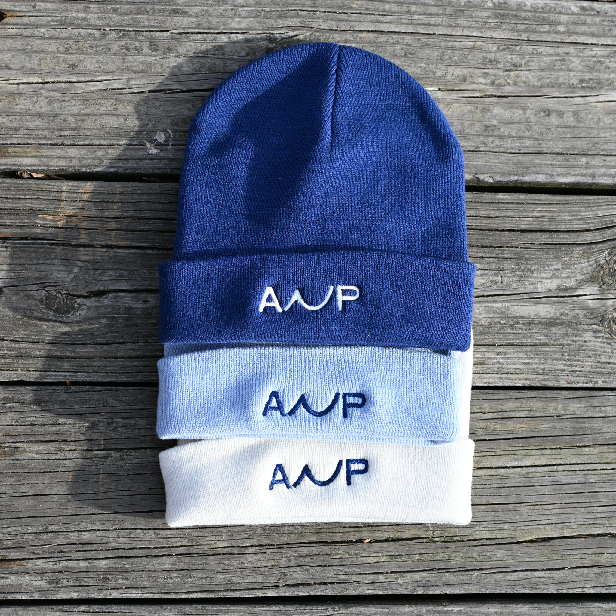 ANP Beanie - Cream with Navy
