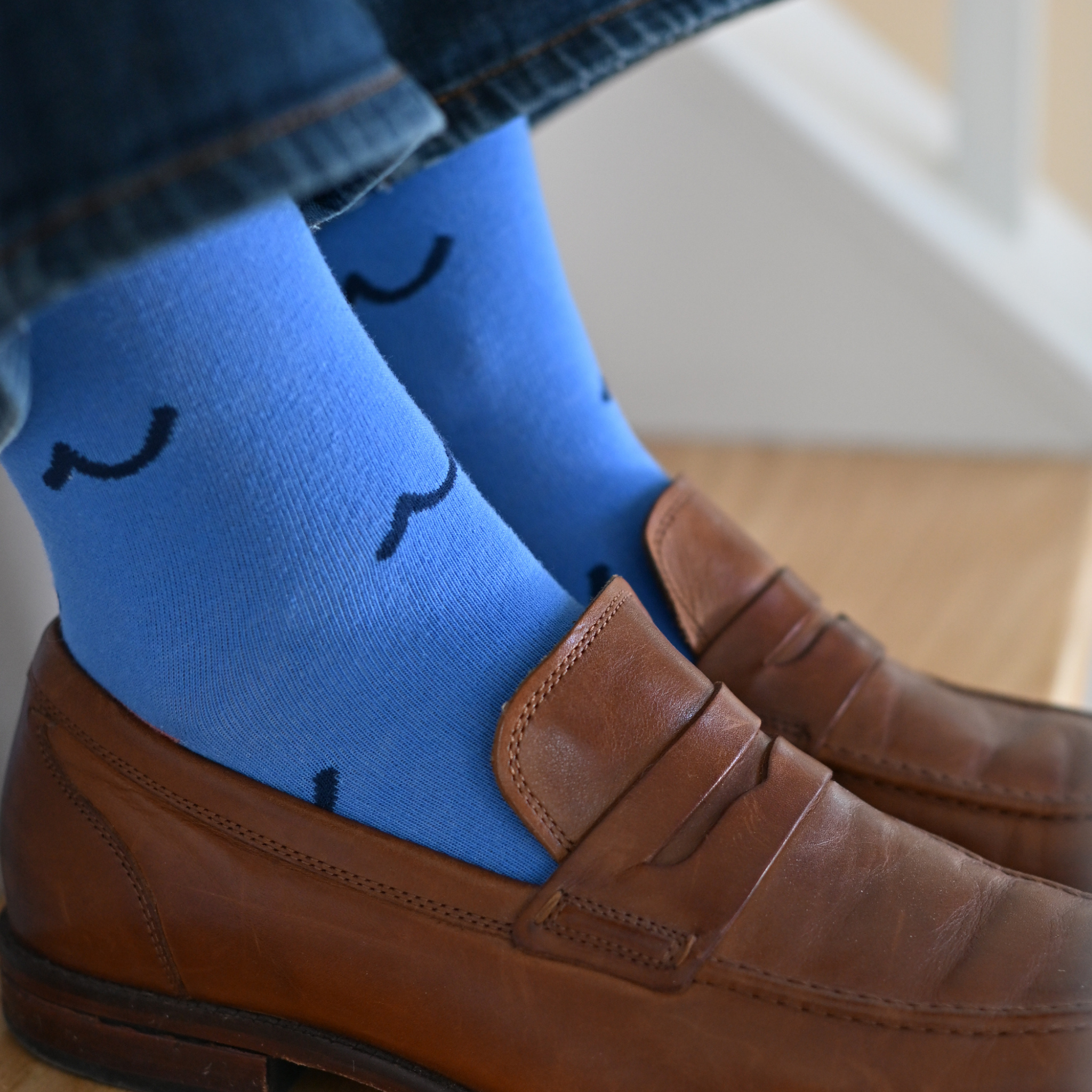 Yacht Socks - Bay Blue + Coral